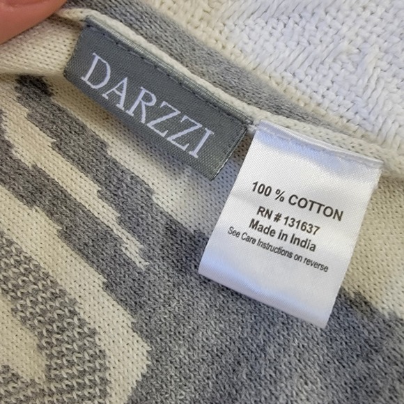 Darzzi 100% Cotton Reversible Throw Blanket Deer Pine Trees 50"x60" Grey & Ivory - Picture 3 of 5